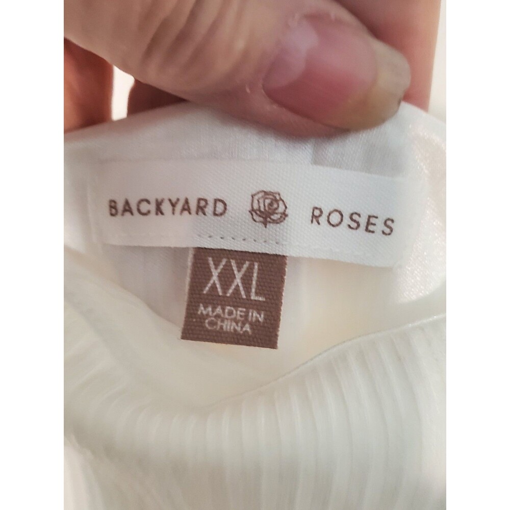 Backyard Rose's Cream Tank DRESS SIZE XXL - Picture 3 of 4